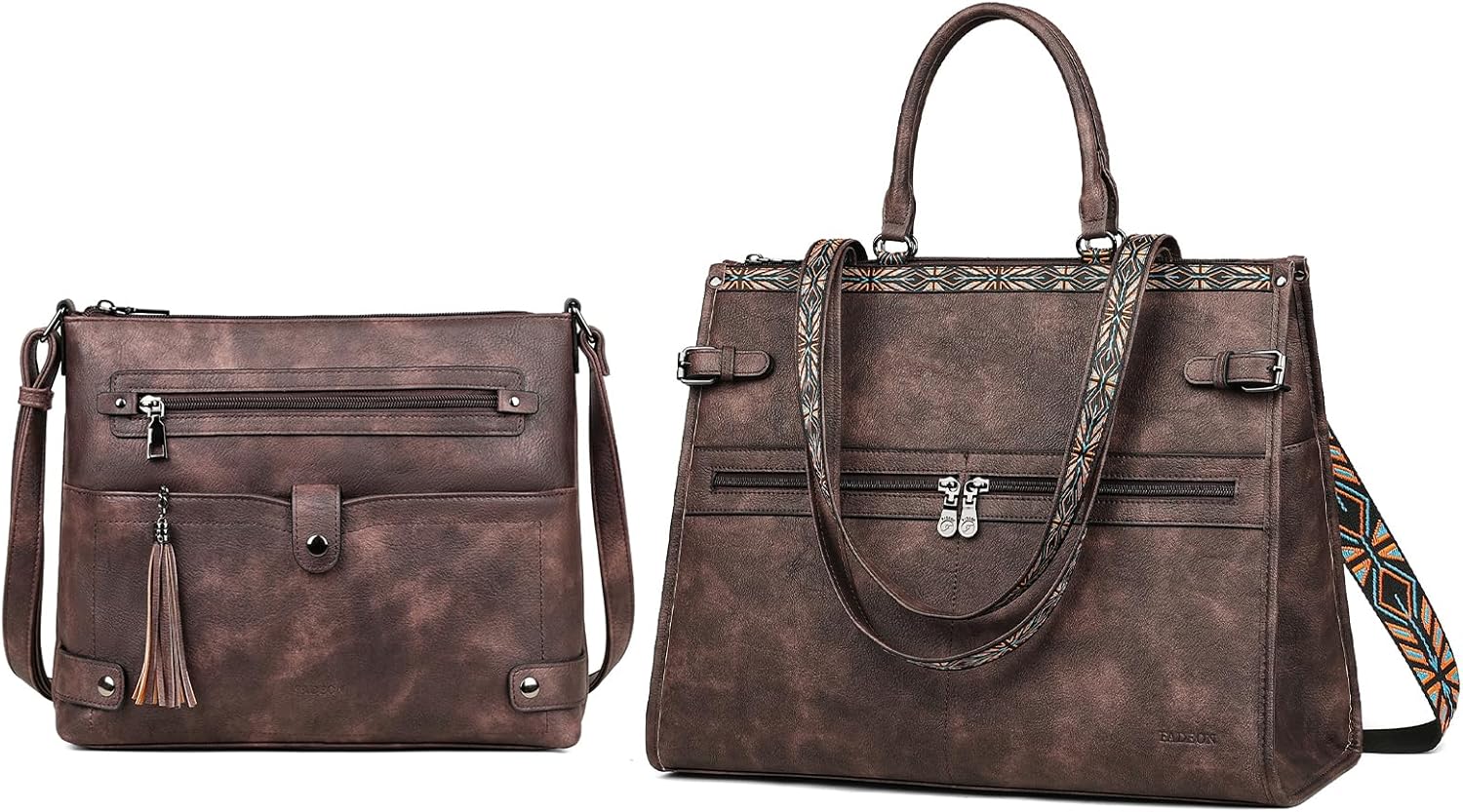 FADEON Crossbody Bags Purses for Women & Laptop Bag Brown Collection