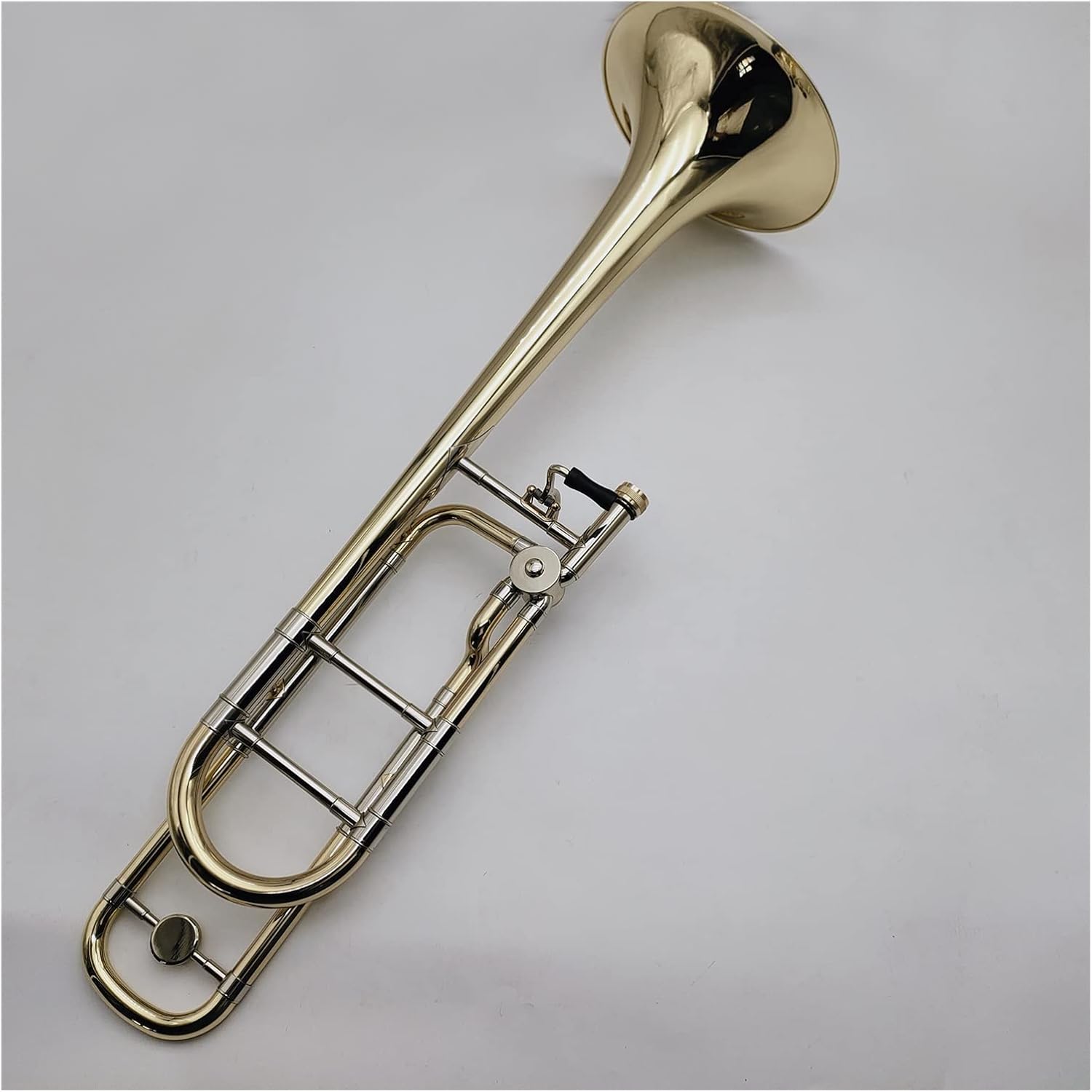 TSTS Trombone Bb/F Tenor Brass Lacquered Gold Plated Professional Musical Instrument with Mouthpiece Case Beginner Trombone