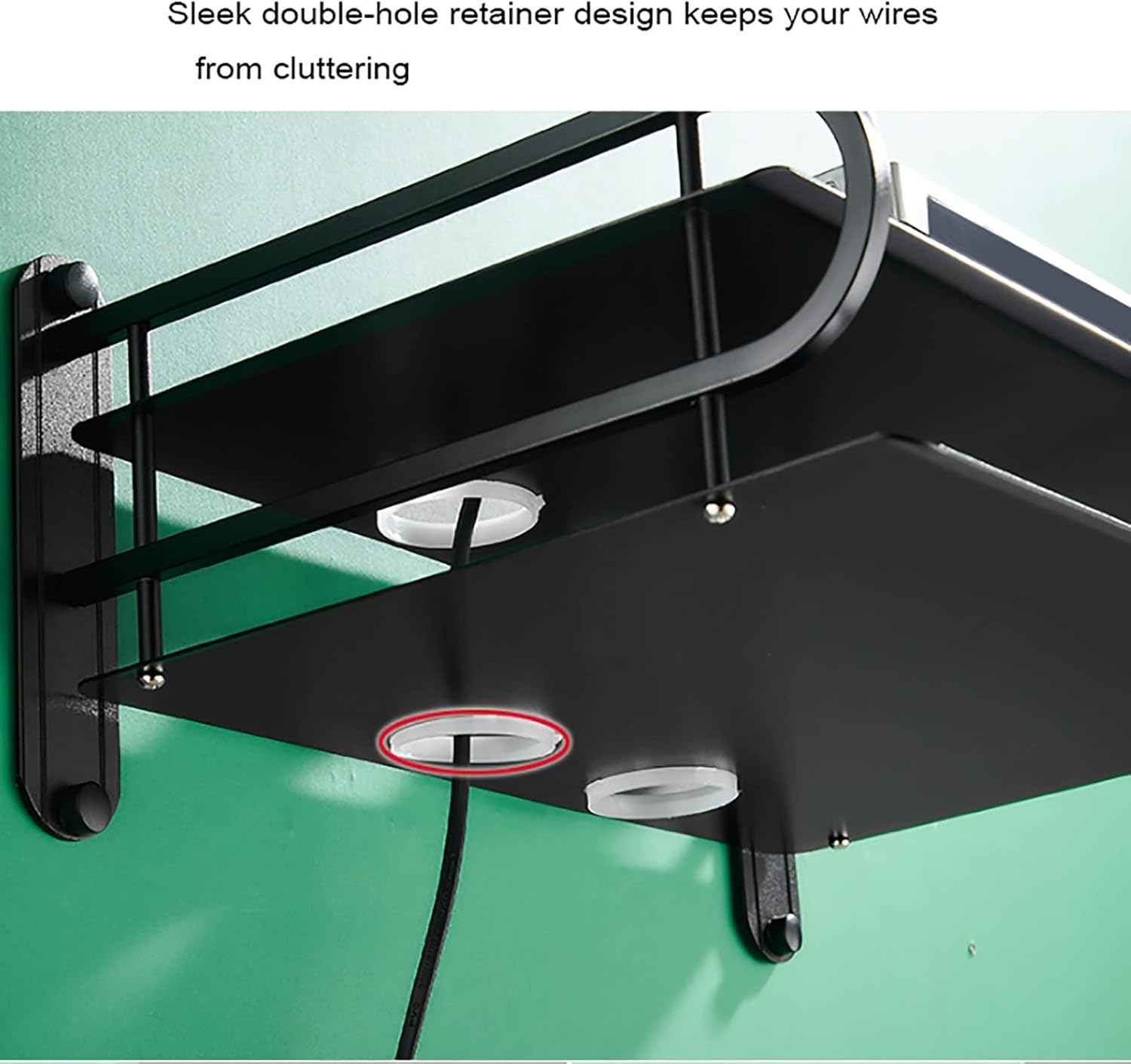 Multifunctional Floating TV Shelf, Wall Mount WiFi Router Stand, Small Projector Shelf, Electronic Equipment Stand (Size : 28.1 * 21 * 14.5cm)