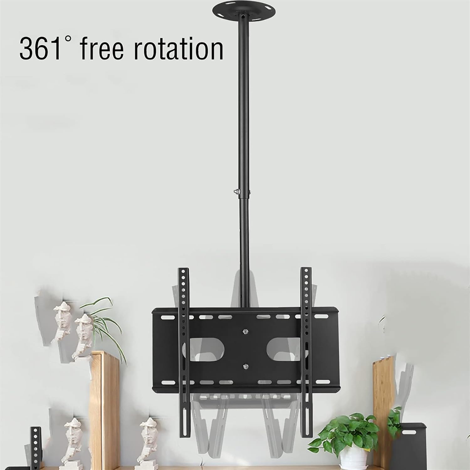 TV Stand tv Wall Mount Ceiling TV Bracket Mount for Most 42-70 Inch TV LCD with Tilt Swivel TV Stand Max 600x400mm,2m