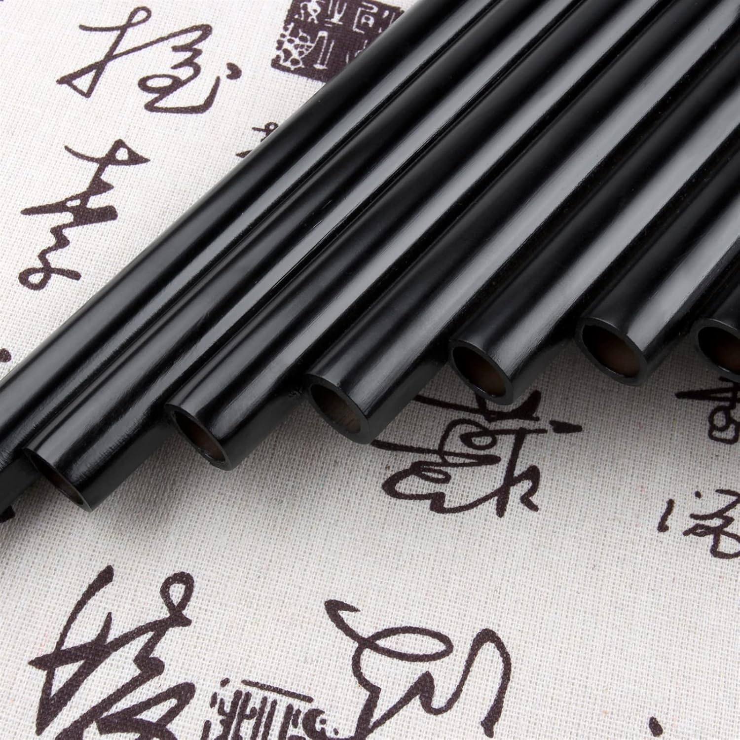 18 Pipes Brown Pan Flute F Key Panpipes Woodwind Instrument Traditional Musical Instrument Bamboo Pan Flute (Color : Right)