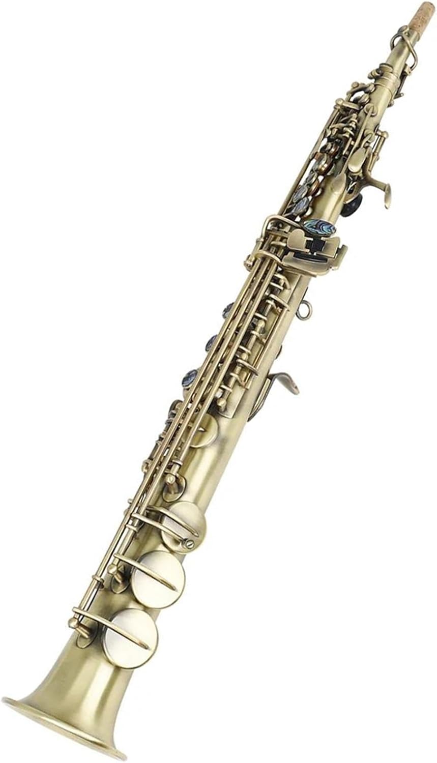 Beginner saxophone Soprano Saxophone Bronze Straight Sax Bb B Flat Saxofon Woodwind Musical Instrument With Saxophone Accessories