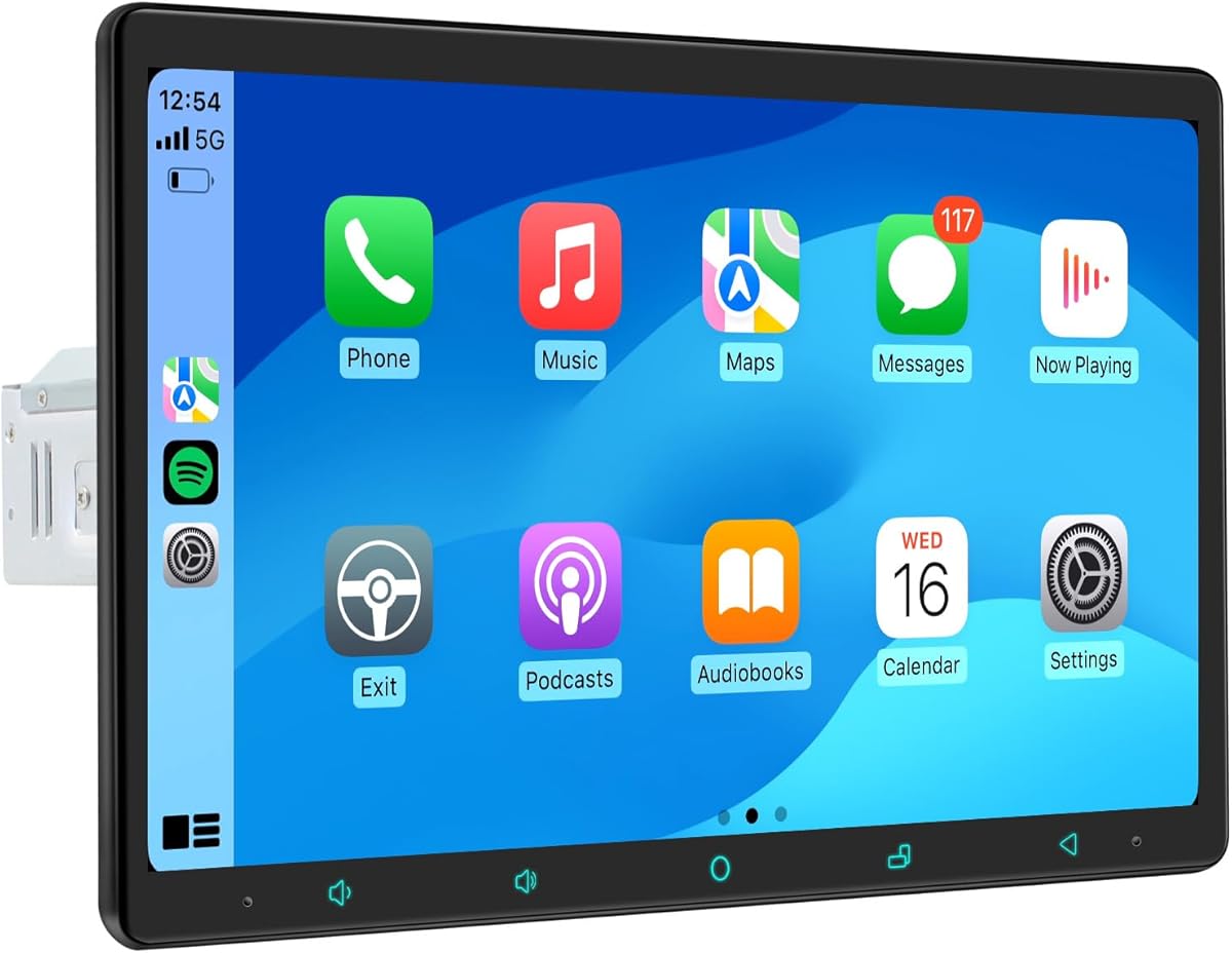 Joying Single Din Touchscreen Radio 11.6 Inch Car Stereo with Apple Carplay & Android Auto, 8GB+128GB Android 13 Head Unit with Mirror Link, AM/FM, Bluetooth, SWC, GPS(JY-UTS11N8)