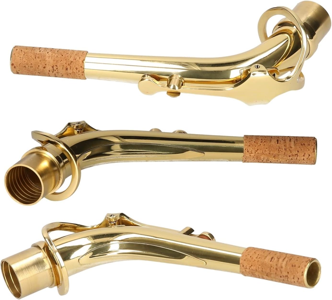 Sax Replacemen Set Brass Alto Saxophone Neck Heat- Insulating Material Bend Neck Sax Replacement Part Sax Accessory Saxophone Accessories (Color : Gold)