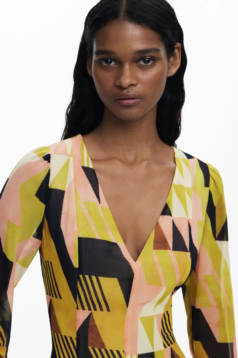 Desigual Women's Woman Woven Dress Long Sleeve