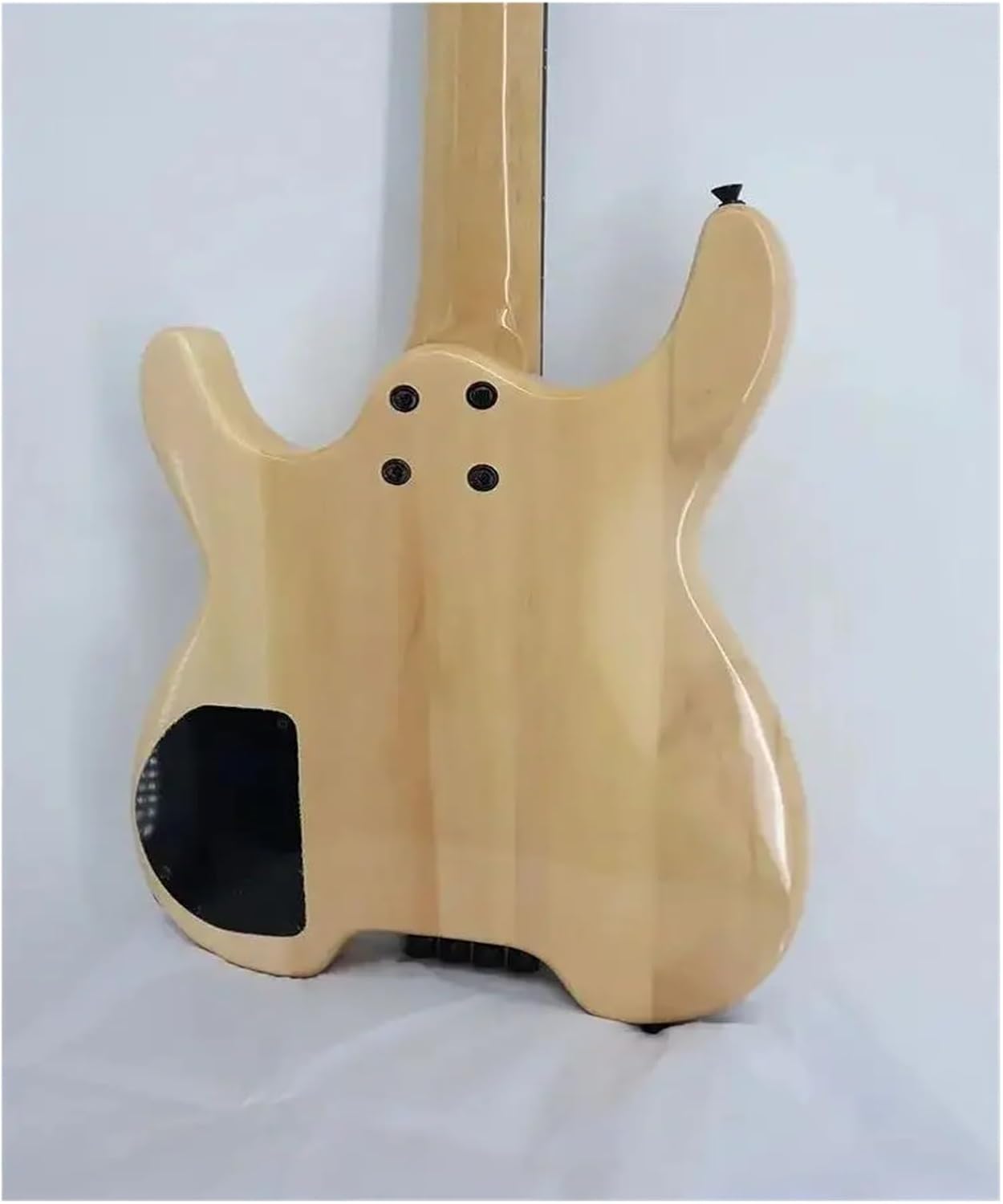 4-String Active Pickup Electric Bass Guitar Headless Design Black Finish