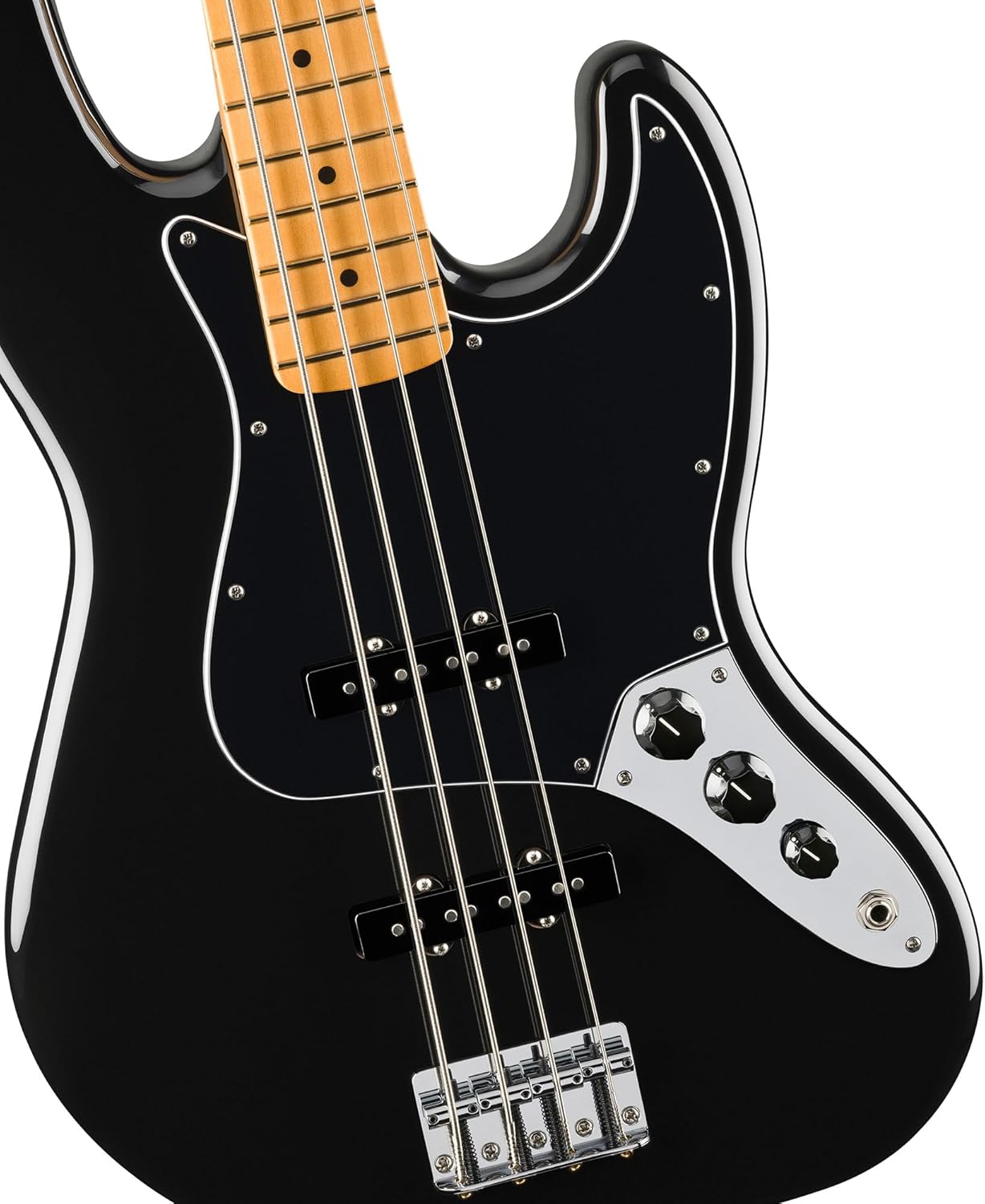 Fender Player II Jazz Bass - Black Bundle with Gig Bag, Strap, Cable, 3-Pack Picks and Guitar Cleaning Kit