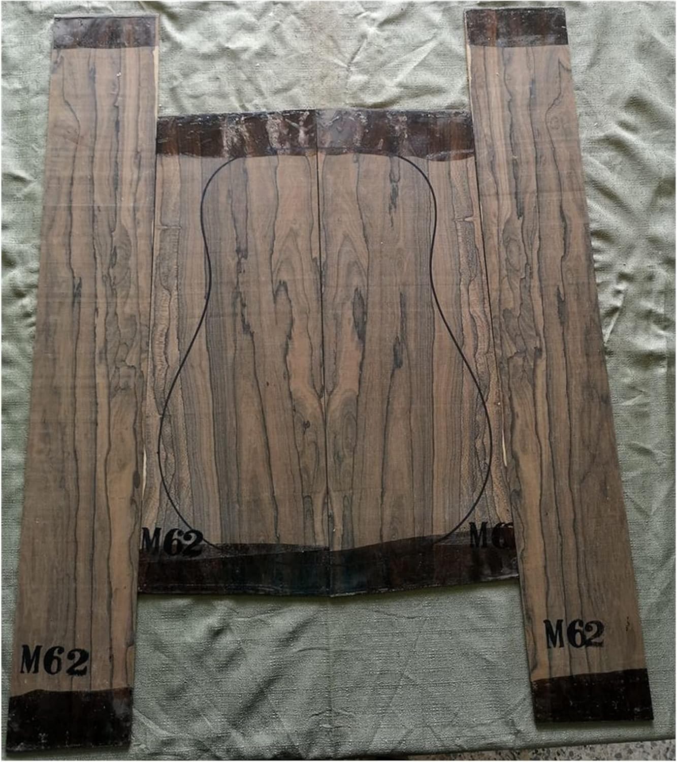 FLFL Back Side Veneer Material Guitar Making Material Accessories Unfinished Guitar Kit (Color : 16)