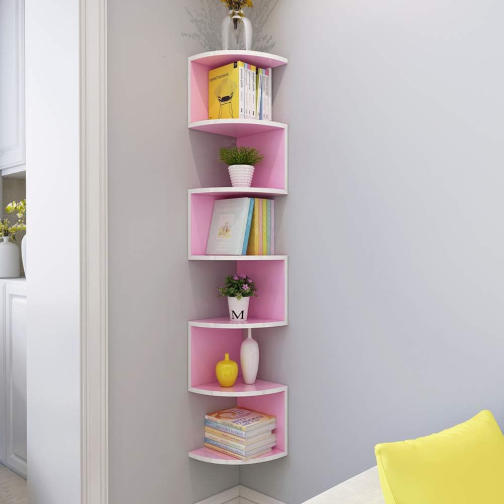 Floating Corner Shelf, 7 Tier Zigzag Wood Bookshelf Wall Shelf Wall Mount Wine Rack Storage Display for Kitchen Office-c 26cm(10inch) (C 26cm(10inch))