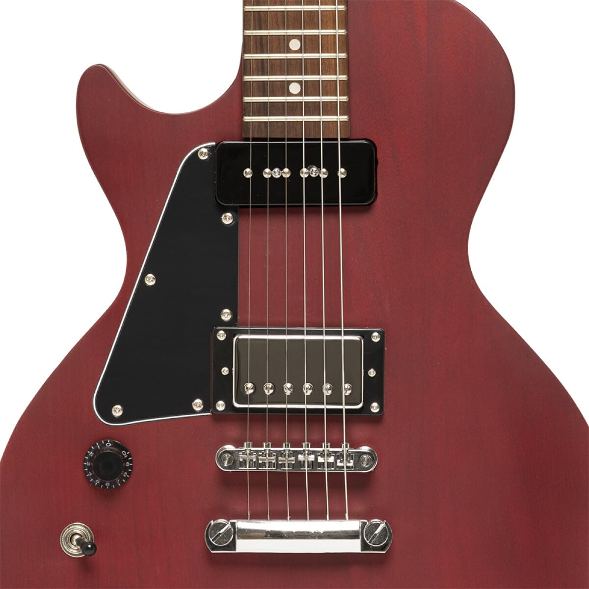 Stagg SEL-HB90 CHRRYL Standard Series Left Handed Electric Guitar l Solid Mahogany Body l Flat Top l Cherry Finish