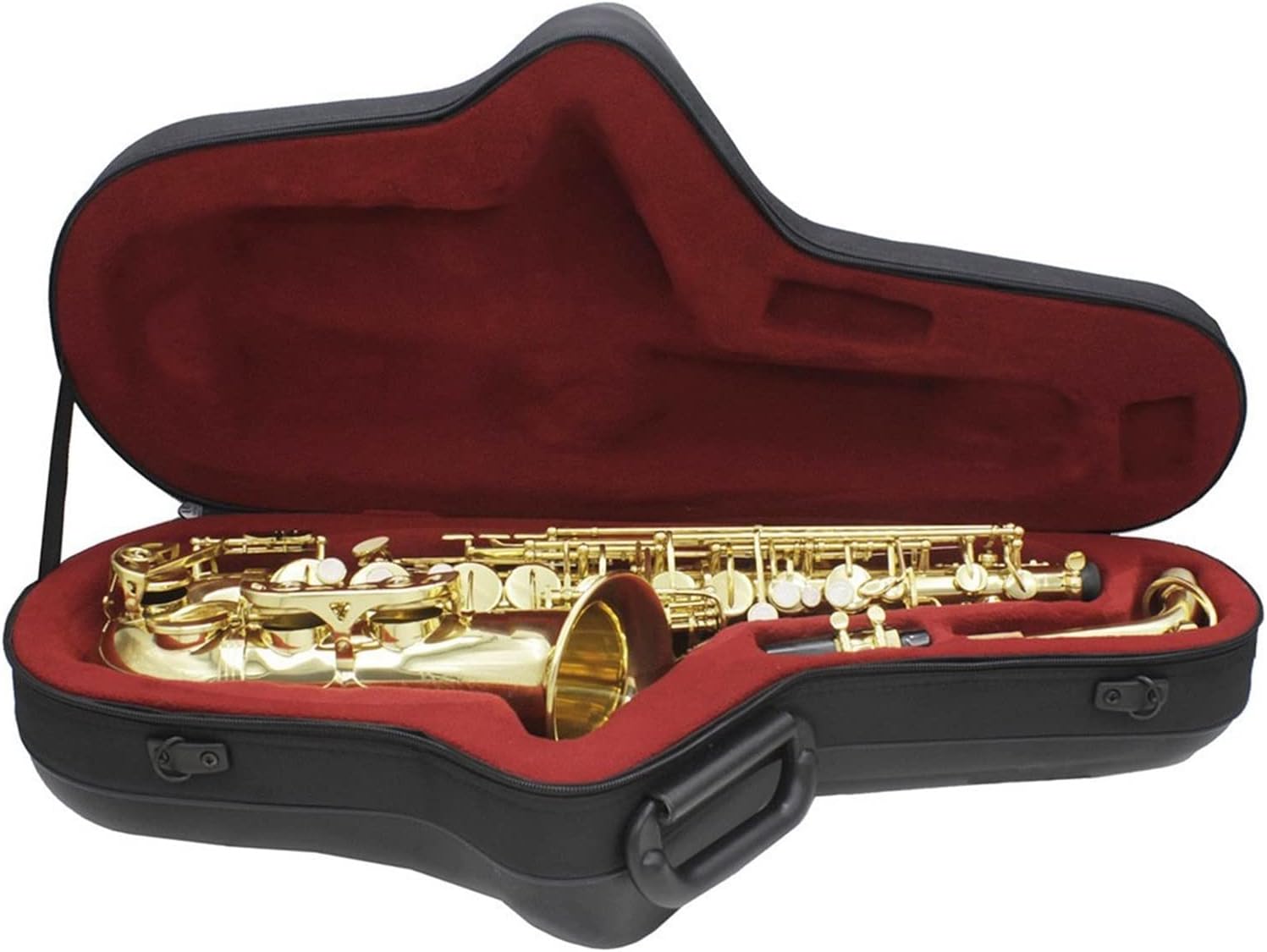 Gold Key Alto Saxophone Woodwind Instrument in E-Flat Key with Leather Case Accessories