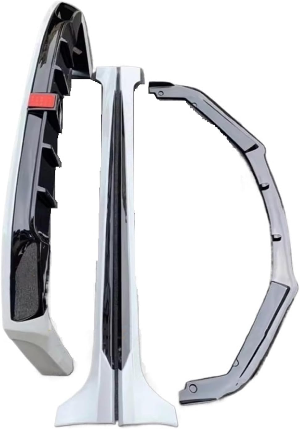 Front Shovel Rear Lip with Light Side Skirt Compatible with Accord 9th 14-15 Modified Unpainted Spoiler Car Kit Accessories