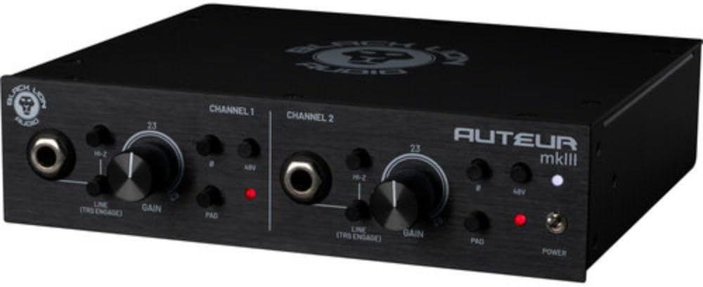 Black Lion Audio Auteur mkIII 2-Channel Mic Preamp and DI Bundle with 2x XLR- XLR Cable