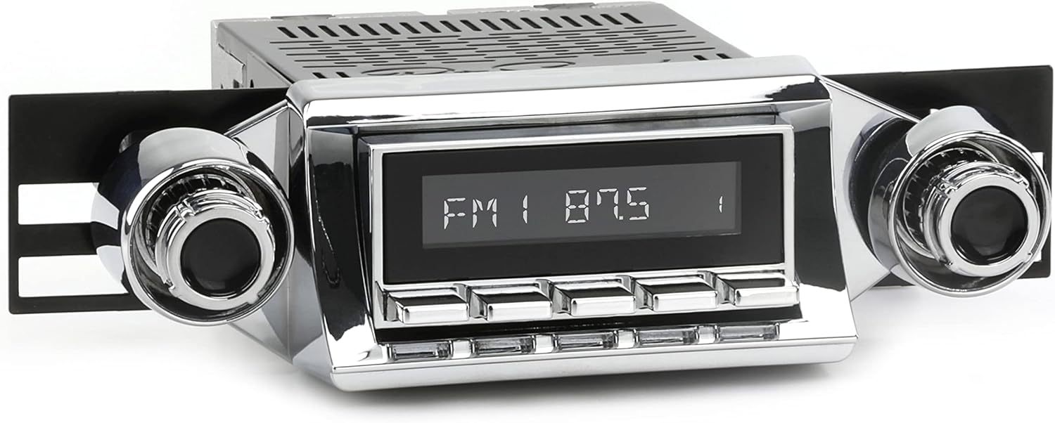 RetroSound RetroRadio AM FM Stereo 51P-74P Chrome Compatible with 1957 Chevrolet Tri-Five