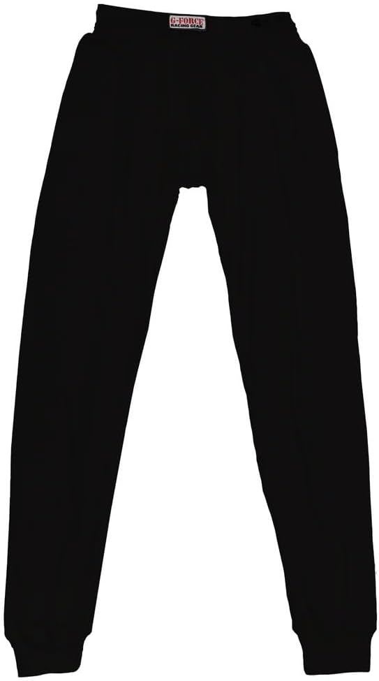 G-FORCE Underwear Top, SFI 3.3, Long Sleeve, Turtle Neck, Fire Retardant Cotton, Black, 2X-Large, Each
