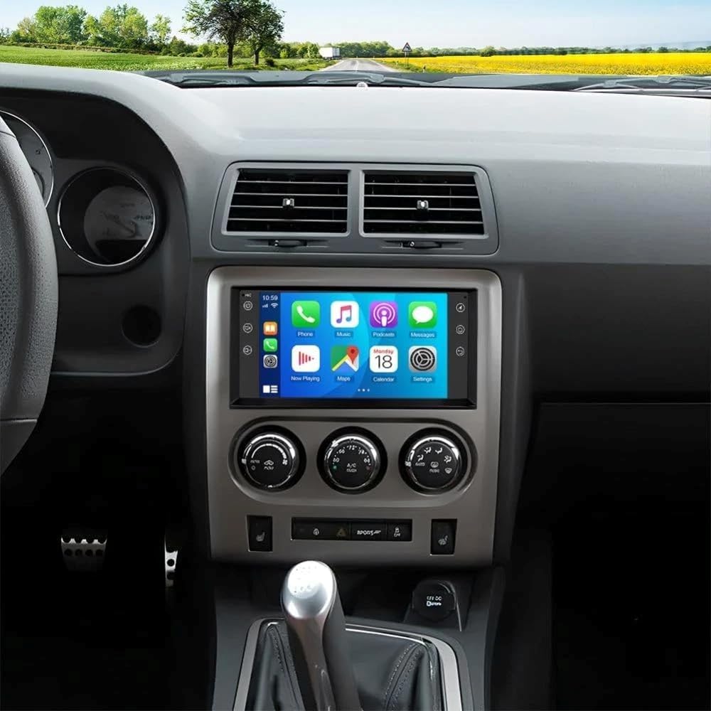 Car Radio Bluetooth for 2008 Chrysler Voyager, 7 Inch Car Stereo Upgrade 4G+64G with Wireless CarPlay/Android Auto/Touch Screen/Android 15/GPS Navigation/HD Backup Camera IPS Touchscreen SWC FM Mic