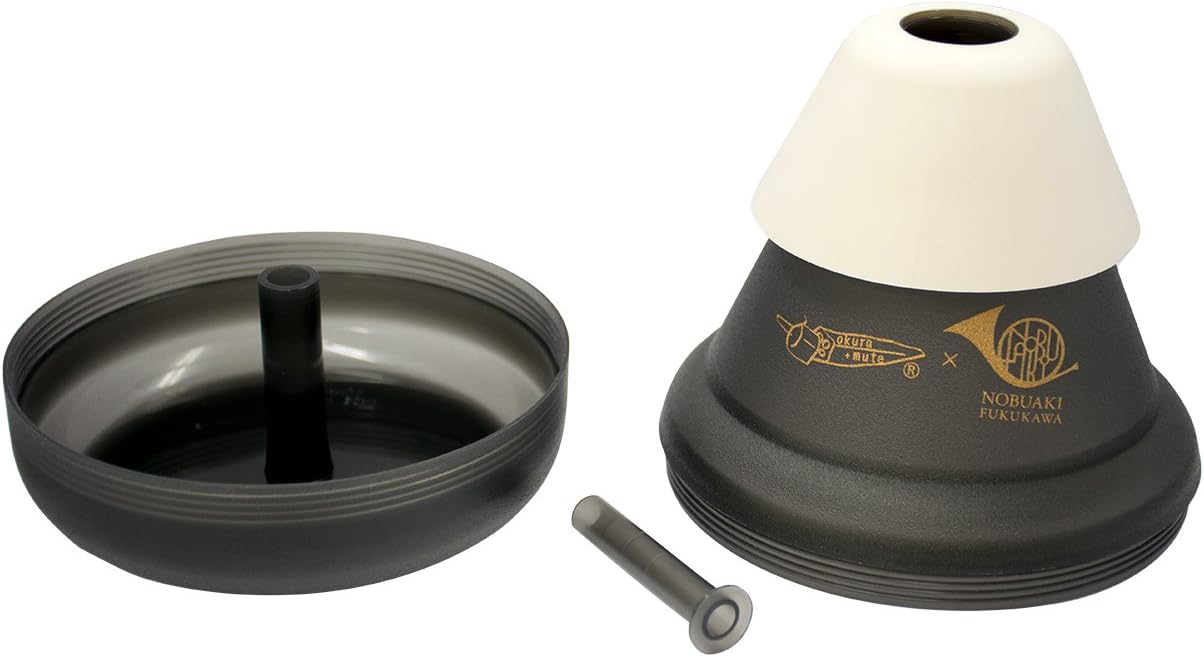 OKURA + MUTE French Horn/Bass Trombone Practice Mute - Black