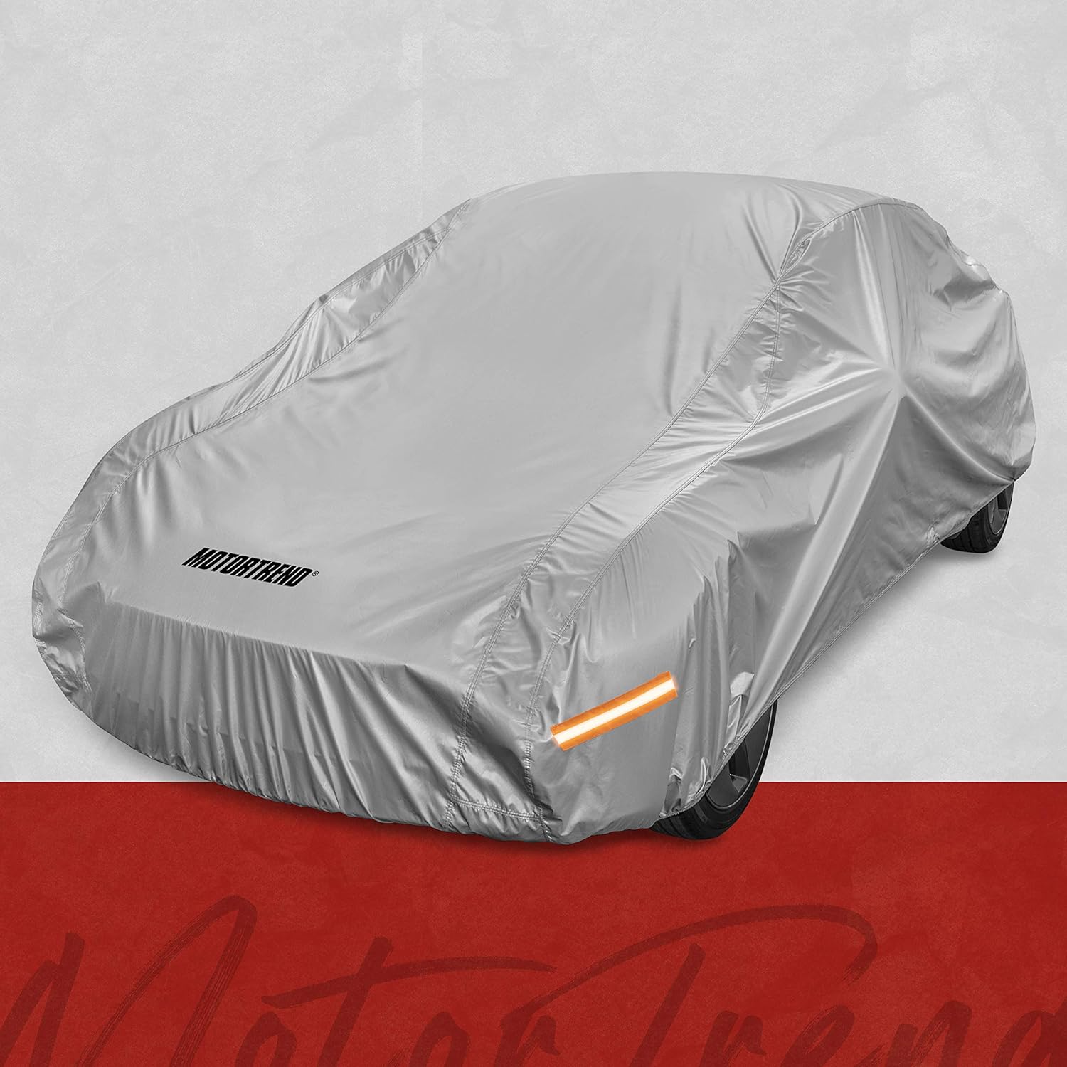 Motor Trend 6-Series Heavy Duty Car Cover Waterproof All Weather, Multi-Layered Car Cover for Snow Rain Sun UV Protection, Full Exterior Car Covers for Automobiles Trucks SUVs Outdoor Indoor - Medium