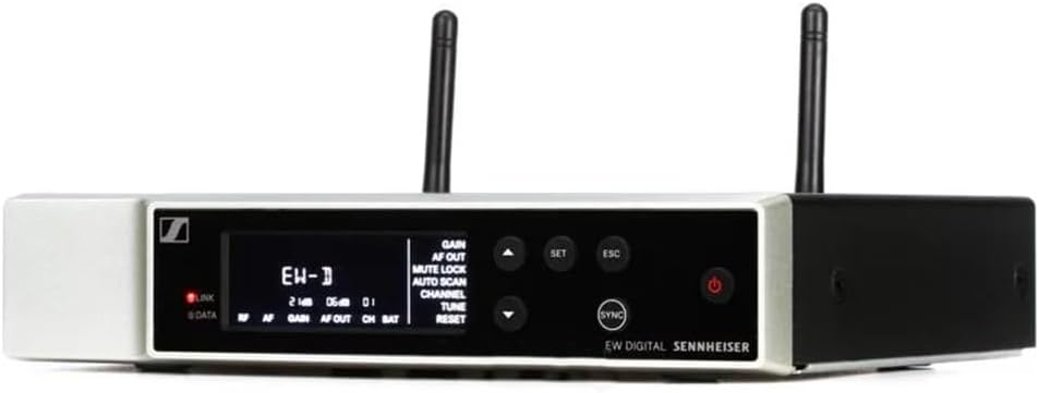 Sennheiser Wireless Handheld Base System Bundle with 4 AA Batteries & Cloth EW-D SKM-S (R4-9) Digital Wireless System with Handheld Transmitter, Receiver, Rack Kit & Accessories (552-608MHz)