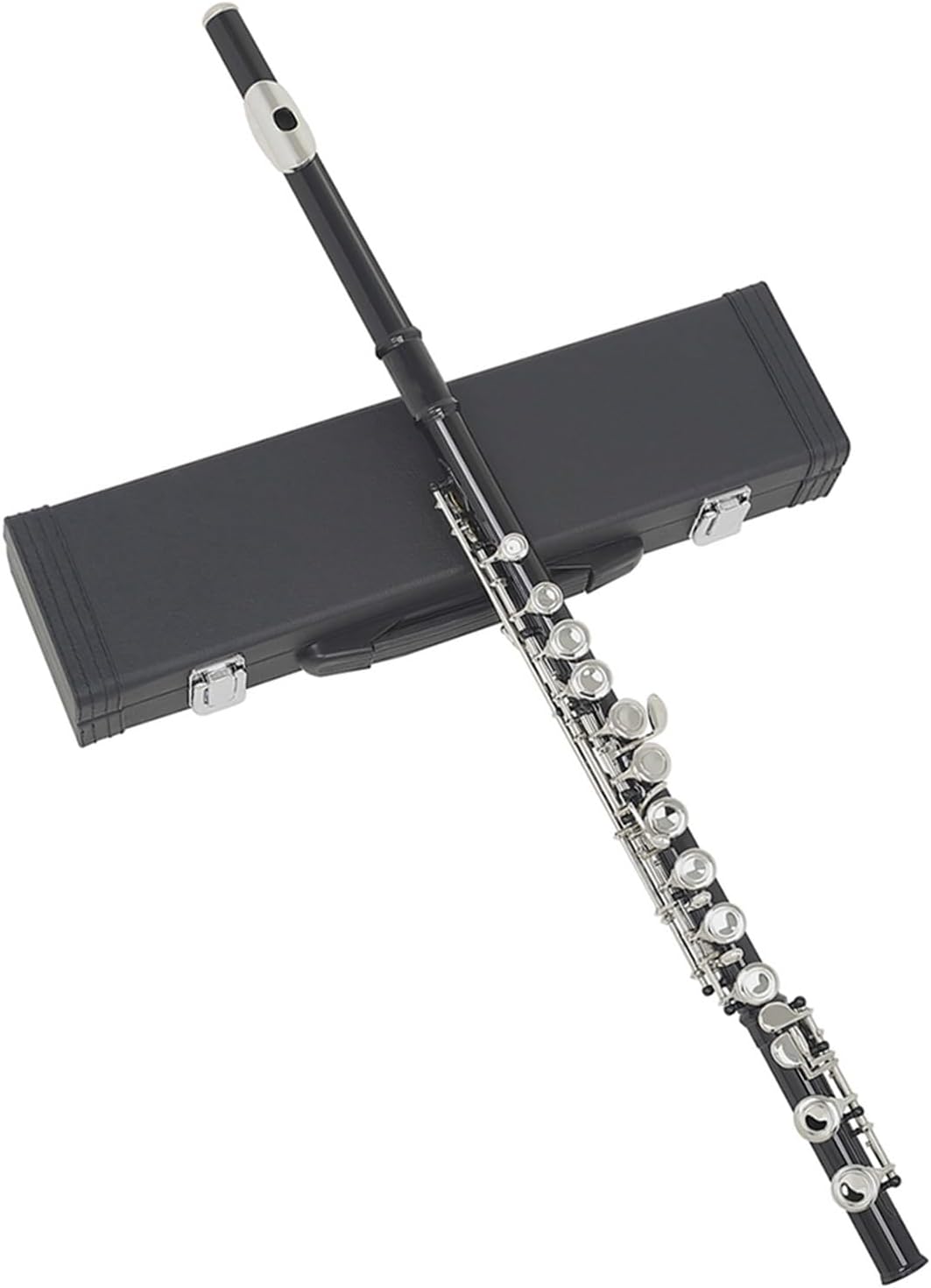 Flute 16 Hole Flute Woodwind Black C Key Brass Concert Flute with Leather Case Flutes Musical Instruments