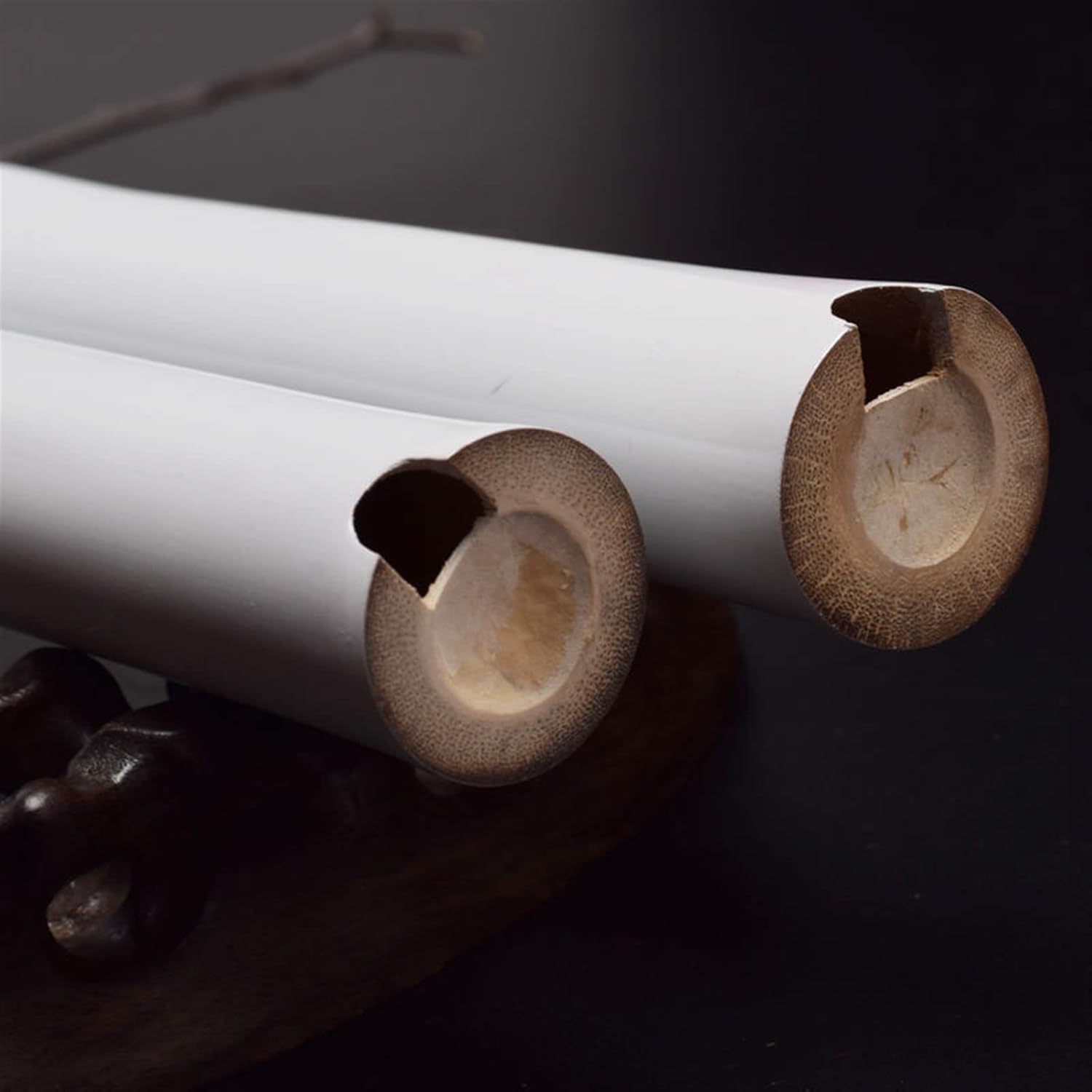 TSTS Chinese Bamboo Flute White Short Xiao One-Section Purple Bamboo Flute Eight-Hole Right-Handed Beginner F/G Wind Instrument (Color : G)