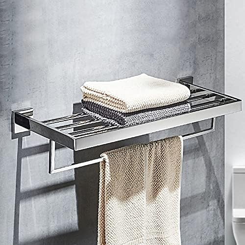 Shower Shelves Stainless Steel Towel Bar Bathroom Hardware Set Bathing Accessories (Color : B126-8 Stacks)