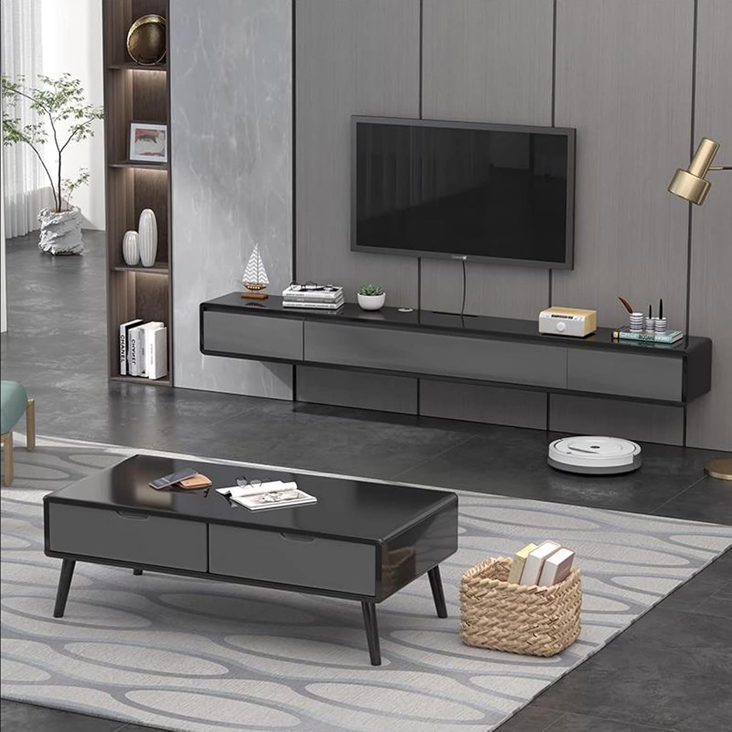 Wall Shelf Floating Shelf Wall Mounted TV Cabinet Set-top Box Router Sky Box CD DVD Photo Jewellery Storage Cabinet TV Stands Multimedia Console Display Shelf Wall Mount Corner Shelves Black