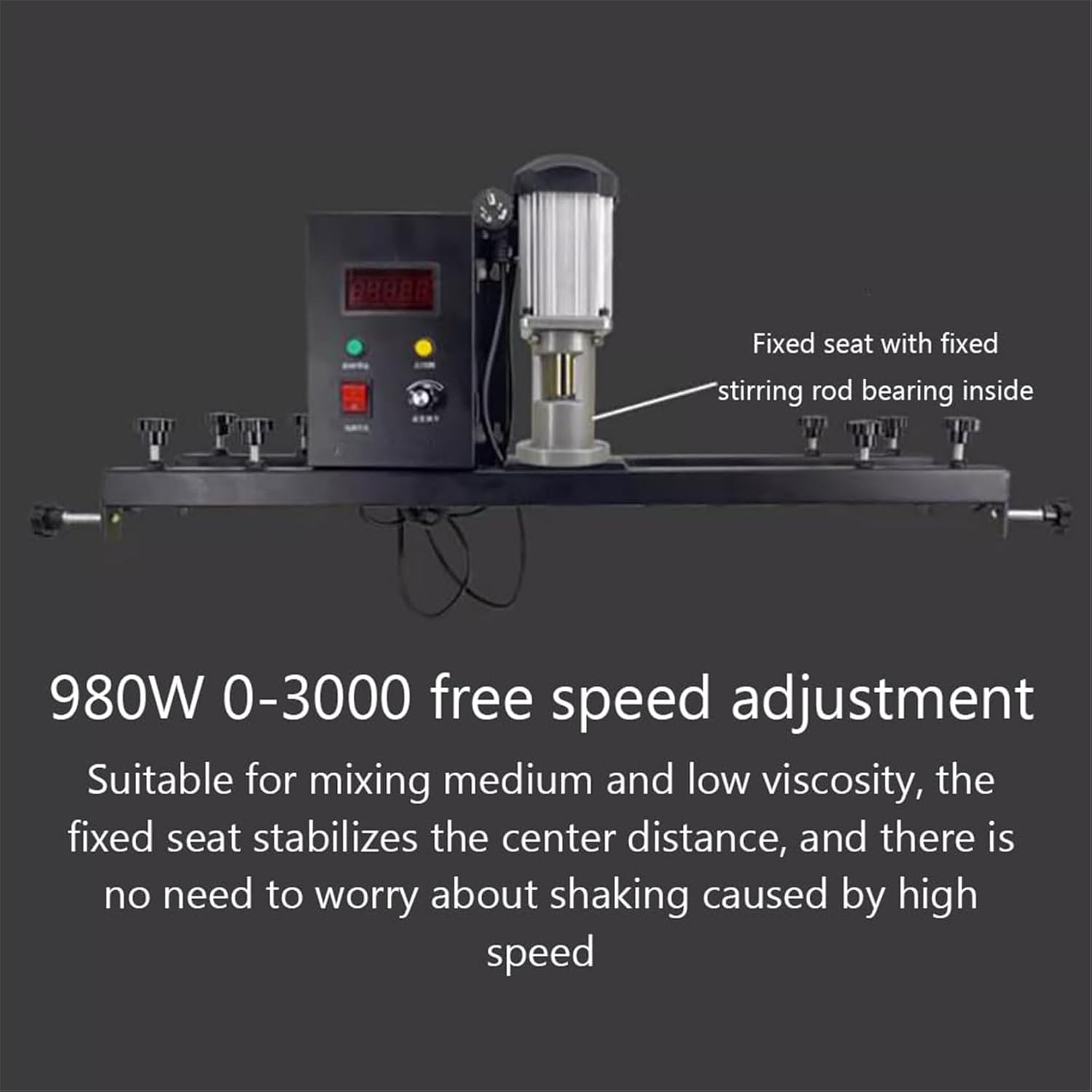 Commercial Barrel Drum Stirrer, 1 Ton Paint Stirring Machine, 980W Electric Tank, Paint Mixing Equipment for Ink Dissolver Agitator