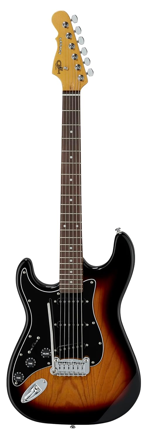 GnL Tribute Legacy Electric Guitar Lefty, 3-Tone Sunburst