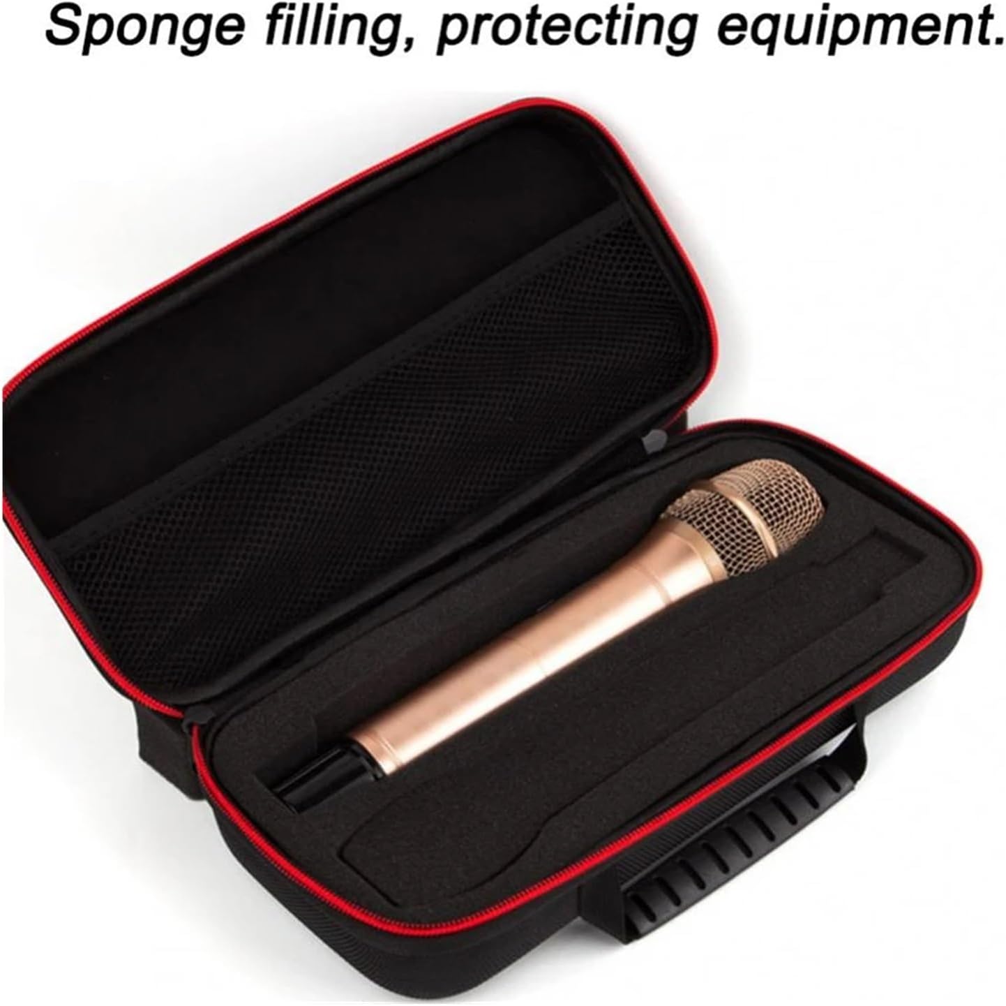 Portable Eva Wireless Microphone Storage Bag Shockproof Large-Capacity Hard Case Carry Bag Fit for Travelling Camping Business Trip