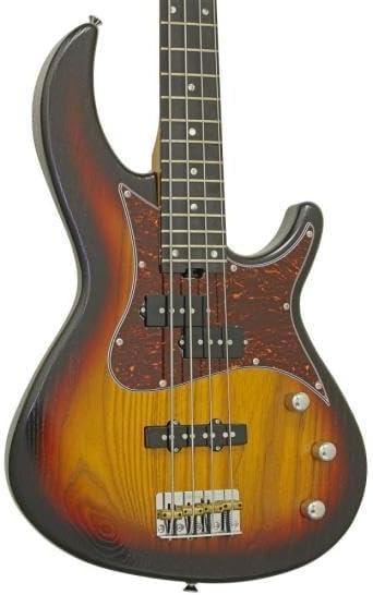 Aria Detroit Electric Bass Open Pore Sunburst