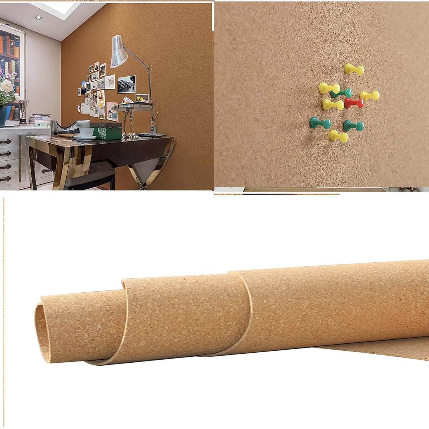 Cork Roll, Cork Board Rolls, High Density Cork Board, Drawer Liner, Easy To Cut, 1/3