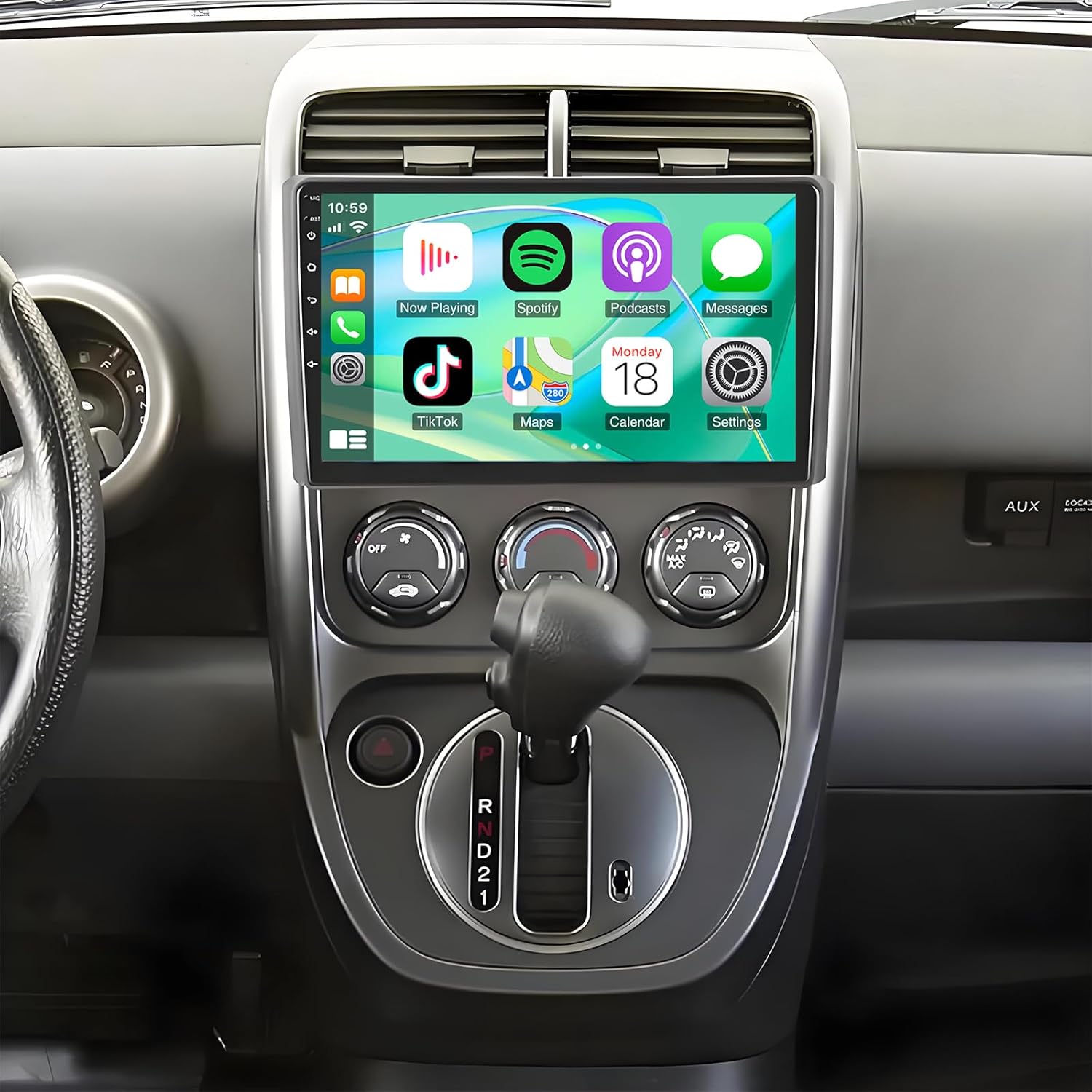 Android 14 Car Stereo Radio Compatible for Honda Element 2003 2004 2005 2006,10 Inch Car Radio Receiver with Carplay Android GPS Navigation FM WiFi Mirror Link Backup Camera Mic 4+64G