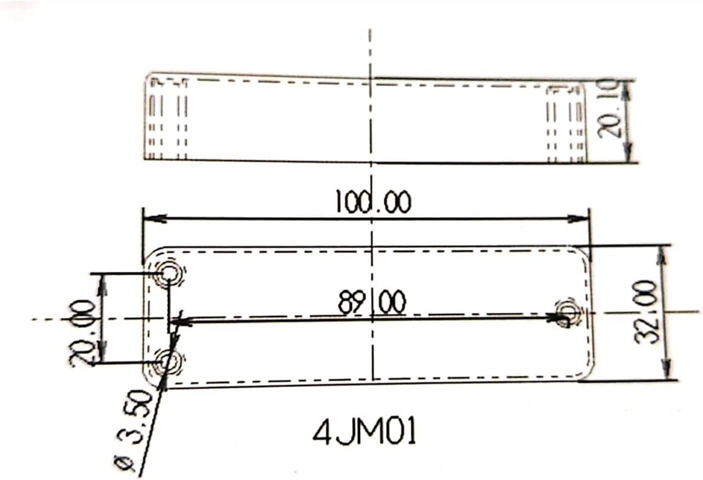 Humbucker Guitar Pickup 1 Set of 4 String Bass Ceramic Pickup Bridge + Neck Black