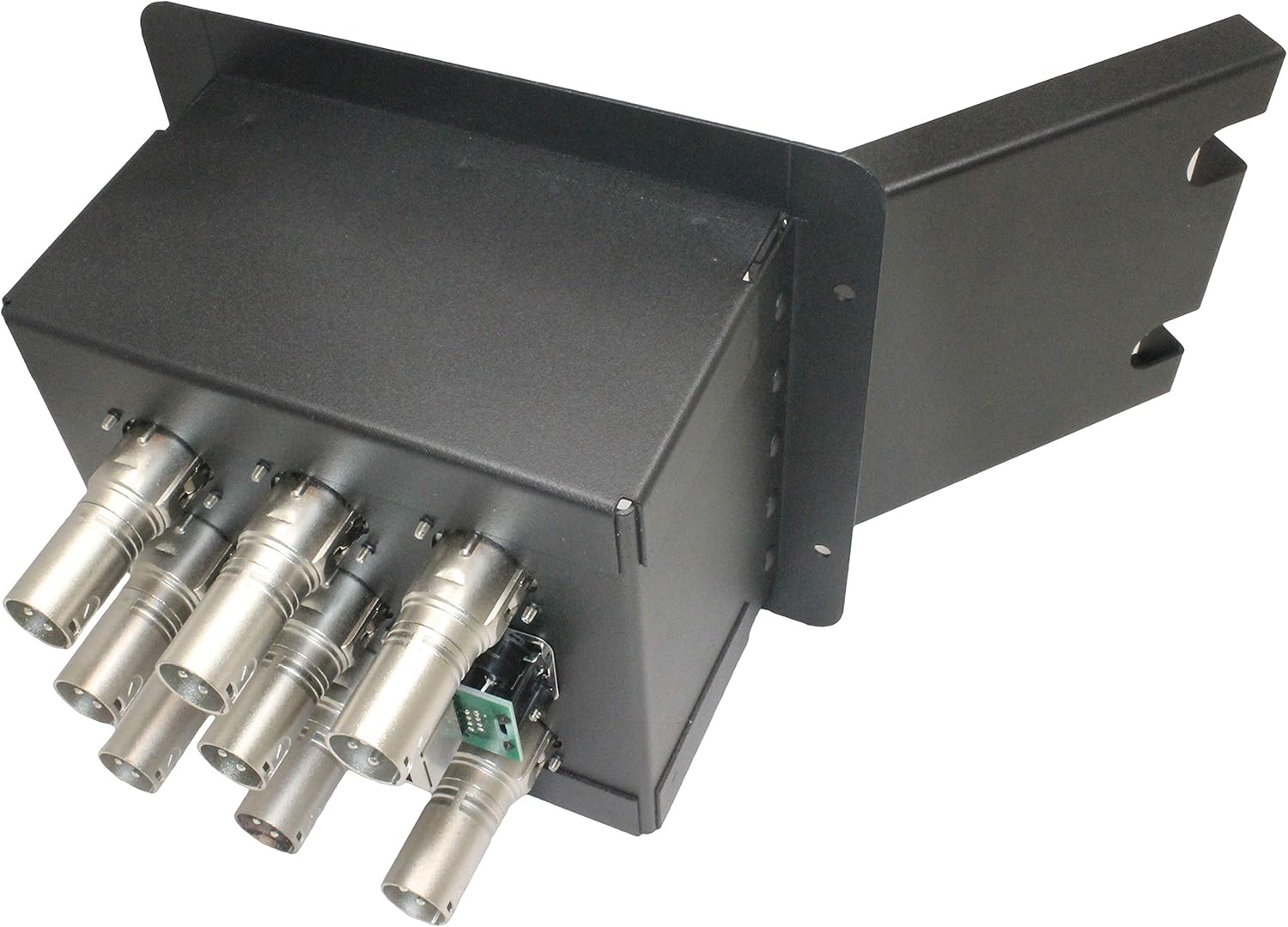 Recessed Stage Floor Box with Passthrough Connectors (8 Female XLR, 1 Ethernet)