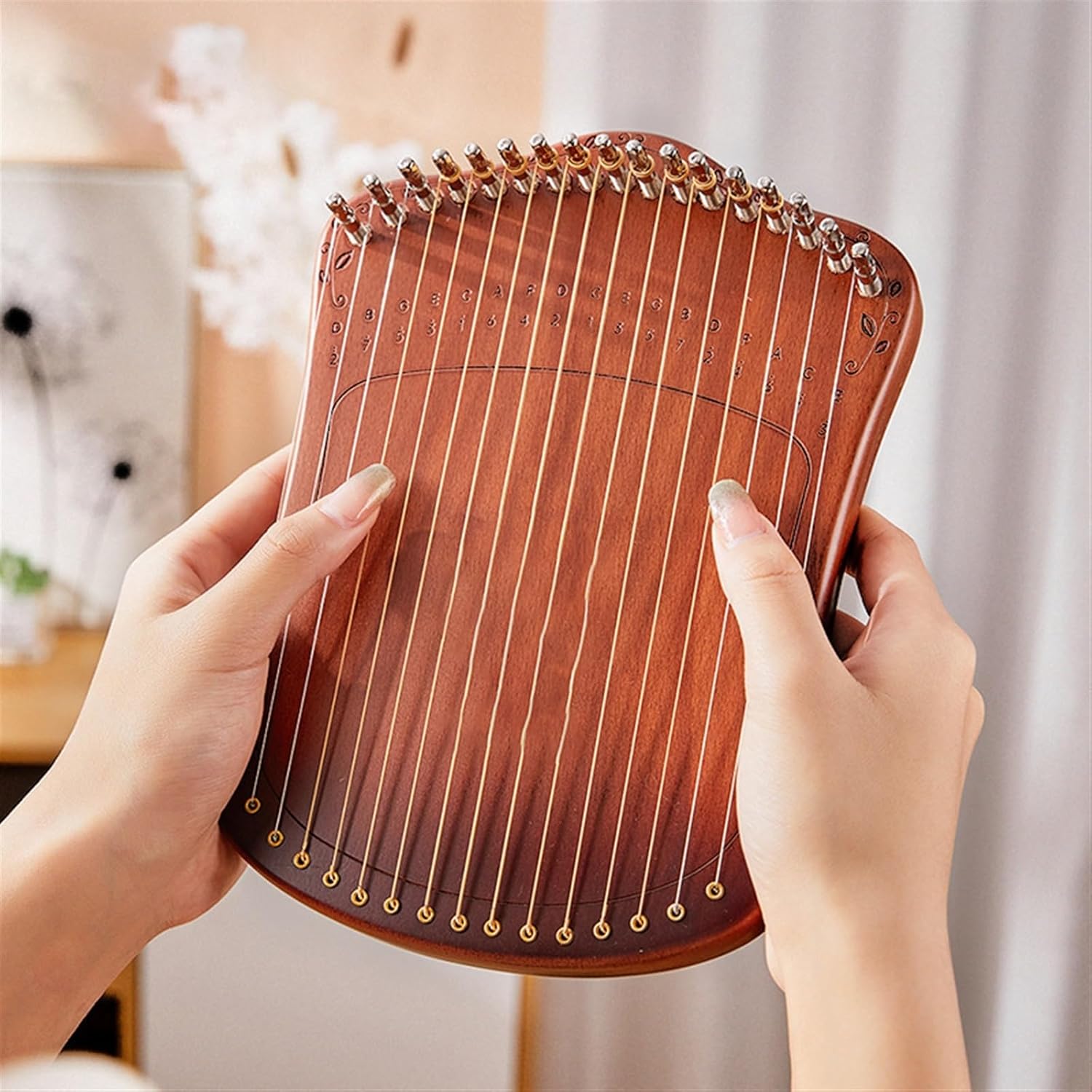 Lyre Harp Set Finger-plucked Harp 17-note Easy-to-learn Small Harp Beginner Instrument