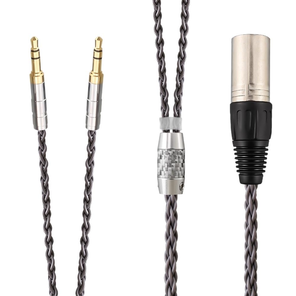 8 Cores 4.4mm 4 pin XLR 2.5mm Headphone Earphone Cable for 3.5 HE1000se HE6se he400 Z7M2(4pin XLR Male,2.5m)
