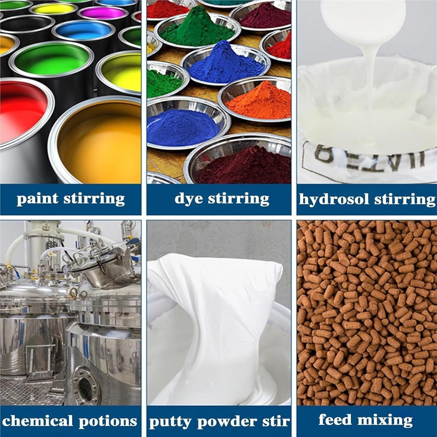 Pneumatic Paint Mixer, 5 Gallon 1/8HP Air Agitator, Paint Mix Machine with Stand, Height Adjustable, Mix Tool for Viscous Liquid Ink Dye(Aluminum Alloy Blade)