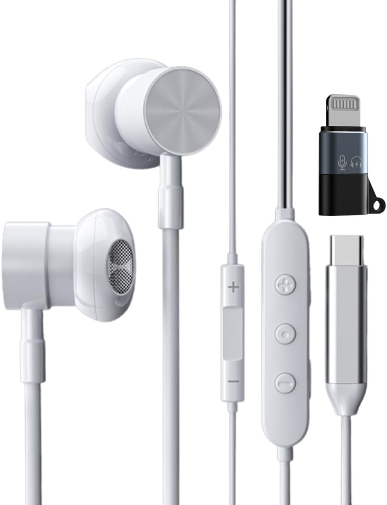 EzKŌV Karaoke Headset with Built-in Sound Card, 2-in-1 Microphone & Headphones for Singing, Live Streaming & Recording, Plug & Play for iPhone, Android, PC & Mac (White)