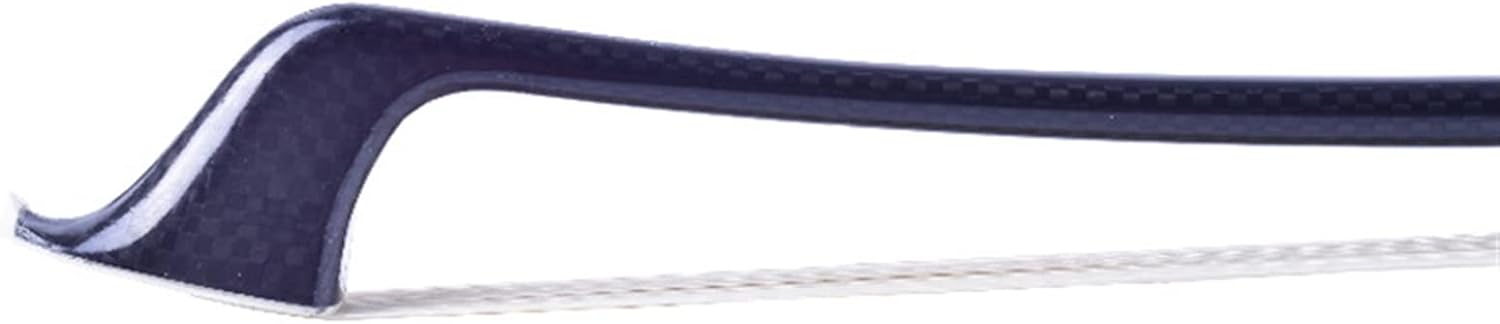 TSTS Nickel Silver Ebony Abalone Pairs Eyes Carbon Fiber Upright Bass Bow Full Size Violin Bow