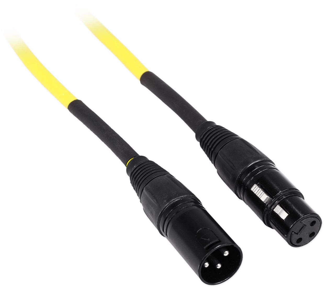 Rockville (8 RCXFM10P-Y Yellow 10' Female to Male REAN XLR Mic/Speaker Cable