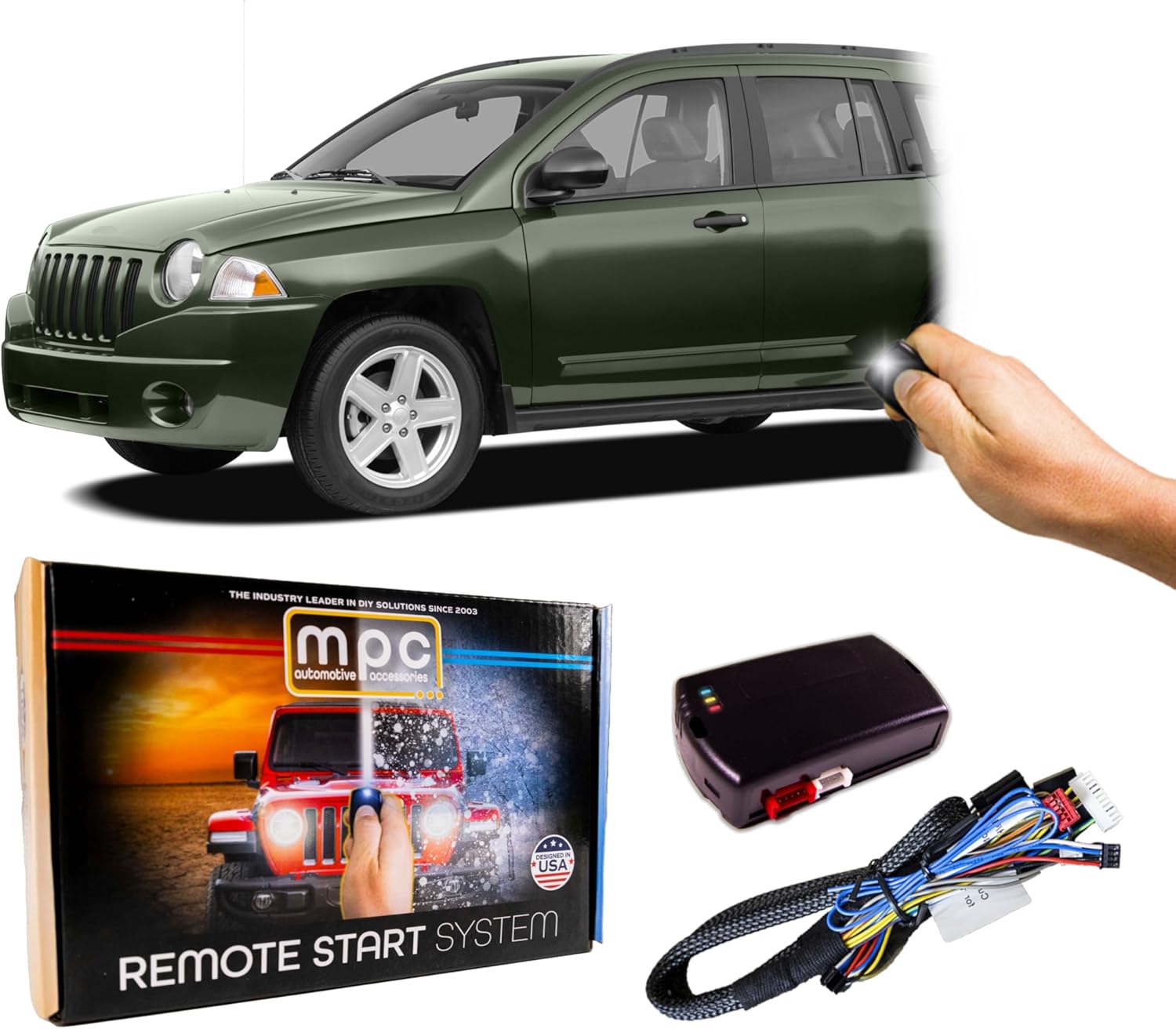 MPC Remote Start Kit Compatible with Jeep Compass 2007 || Semi-Plug & Play with T-Harness || Uses Factory Remotes || Premier USA Tech Support