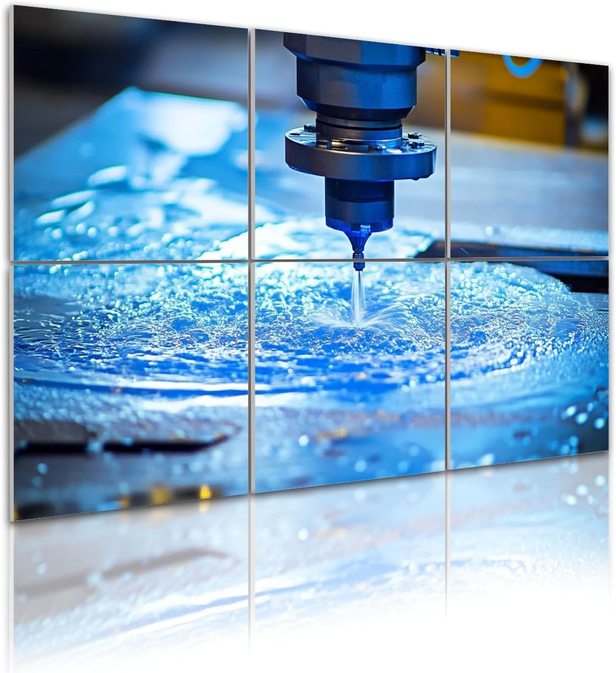 6 Pack Art Acoustic Panels Waterjet Cutting Machine Detail Sound Absorbing Panel 48