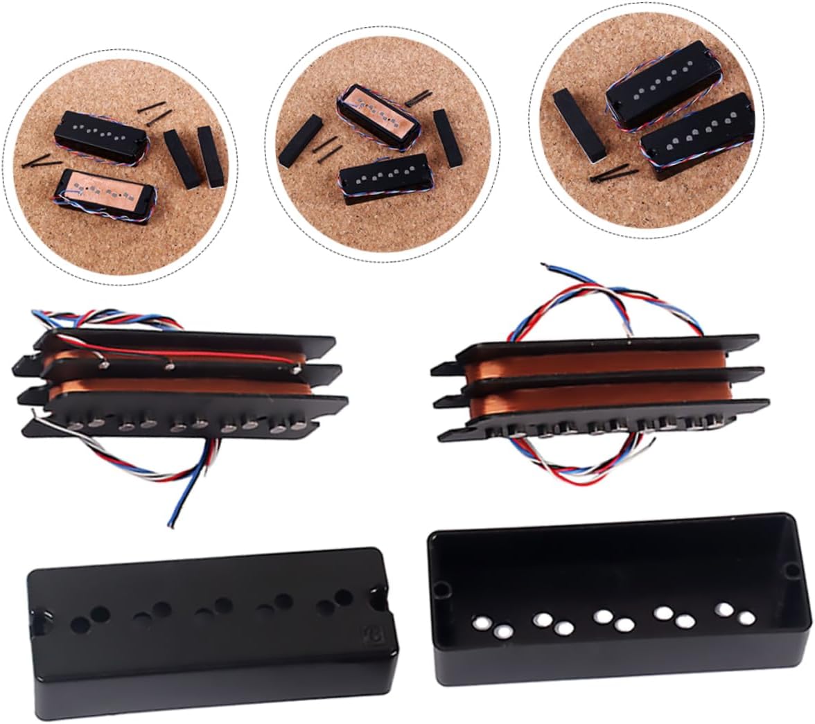 BESPORTBLE String Double Layer Humbucker Pickup Set for Bass Guitar High Output Easy Install for DIY Bass Lovers and Music Bands Standard Replacement Parts