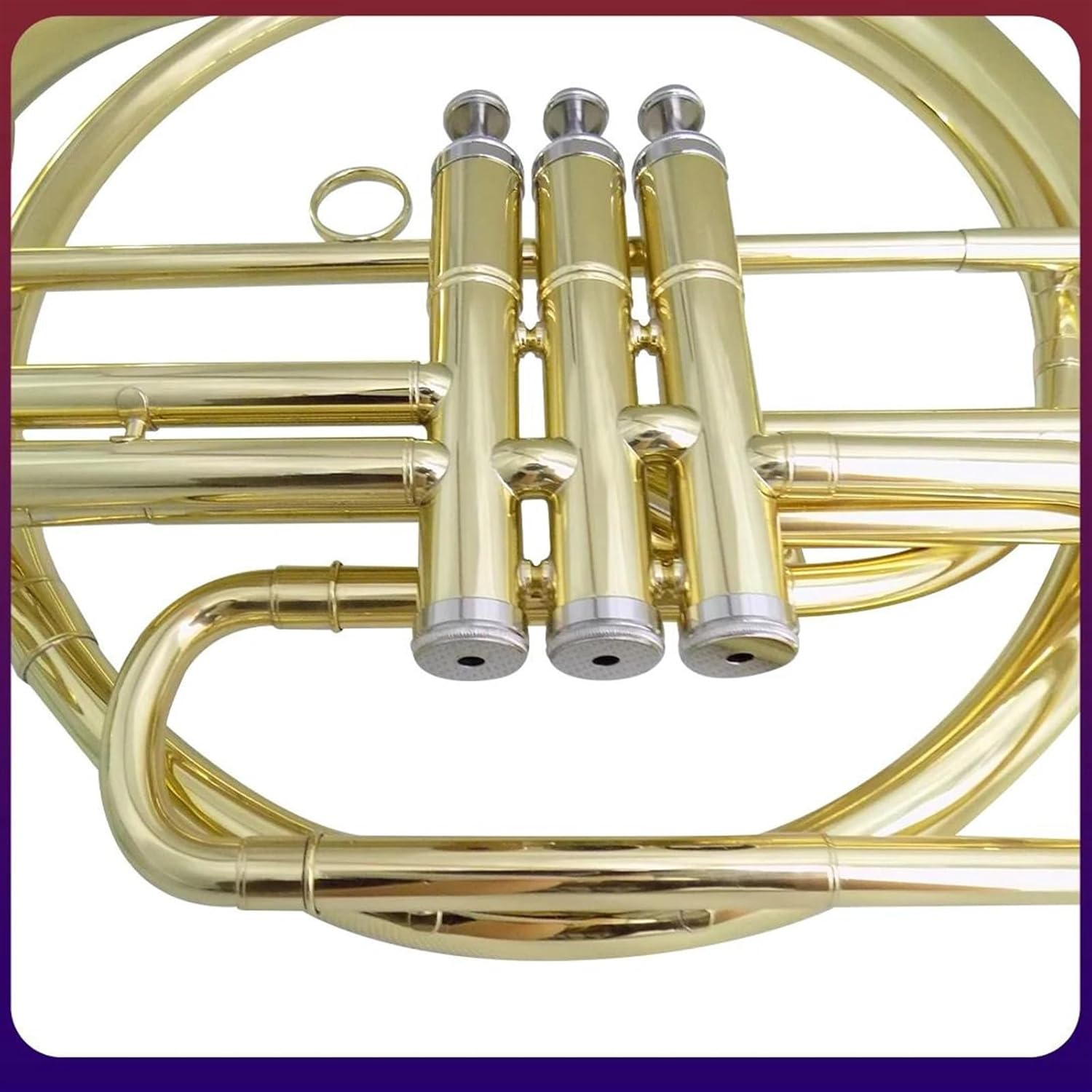 Brass French Horn Bb Piston French Horn Musical Instruments Yellow Brass Body Lacquer With Case Mouthpiece