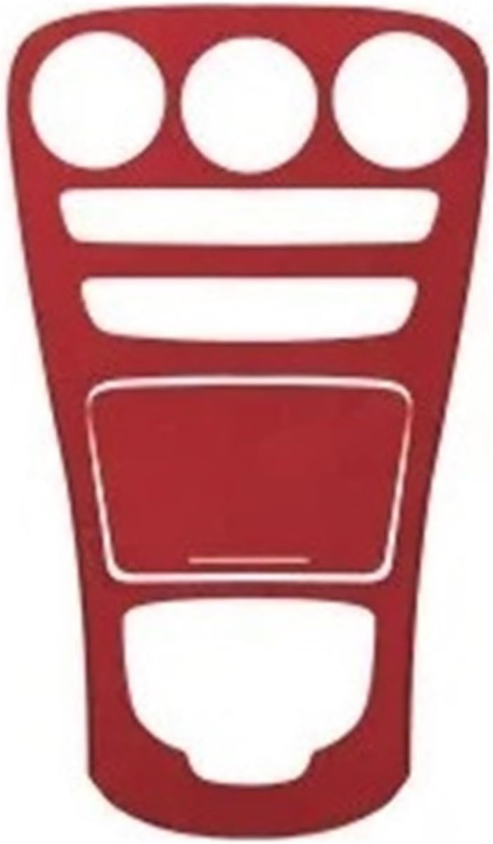 Car Center Console Armrest Box Decorative Panel Interior Modified Accessories for Mercedes Benz C-Class W205 2015-2018(Short Red)