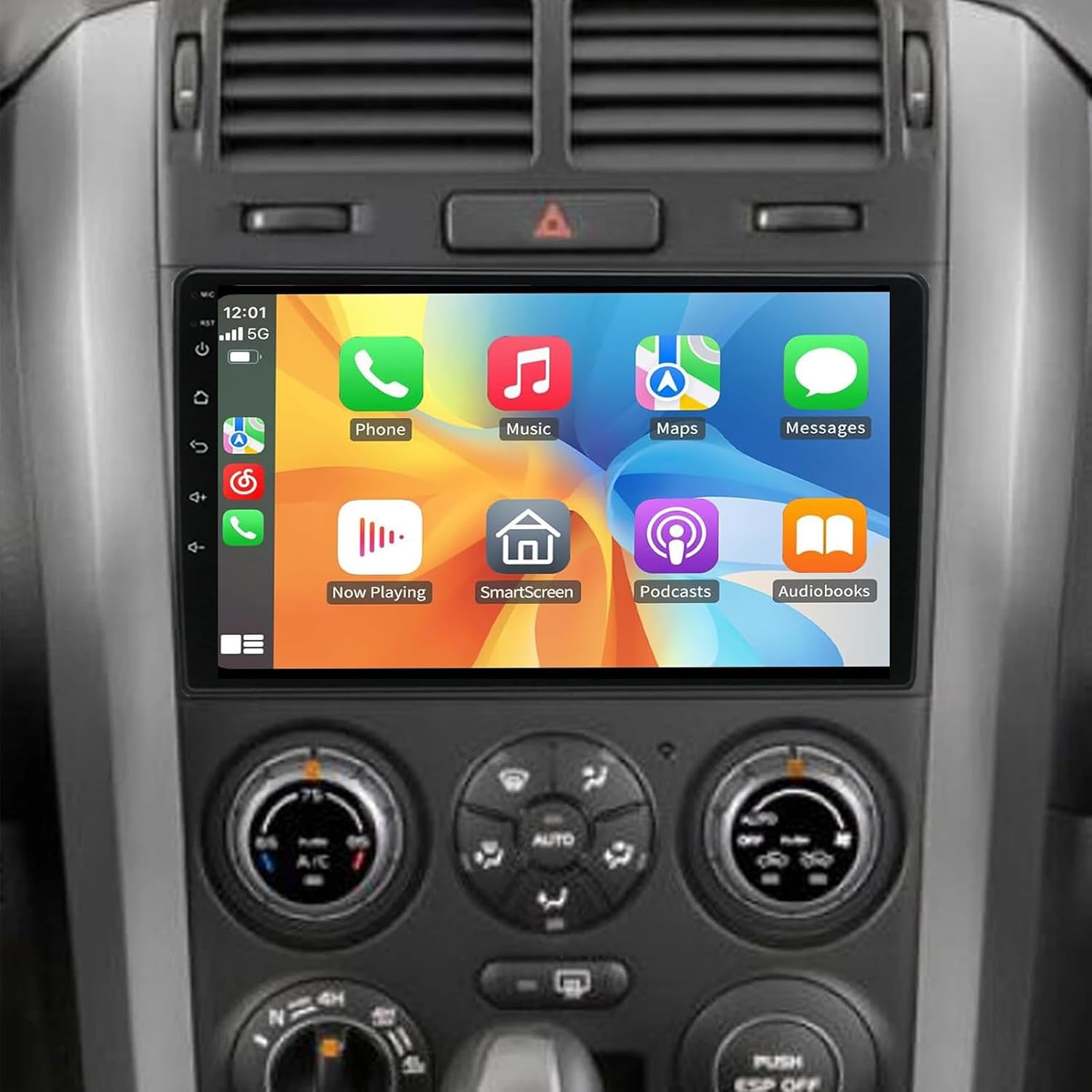 Car Stereo Radio Compatible for Suzuki Grand Vitara 2005-2015,9'' Touch Screen Car Radio with Wireless Carplay Android Auto,4+64GB Wireless Carplay Radio GPS Bluetooth FM WiFi Backup Camera MIC