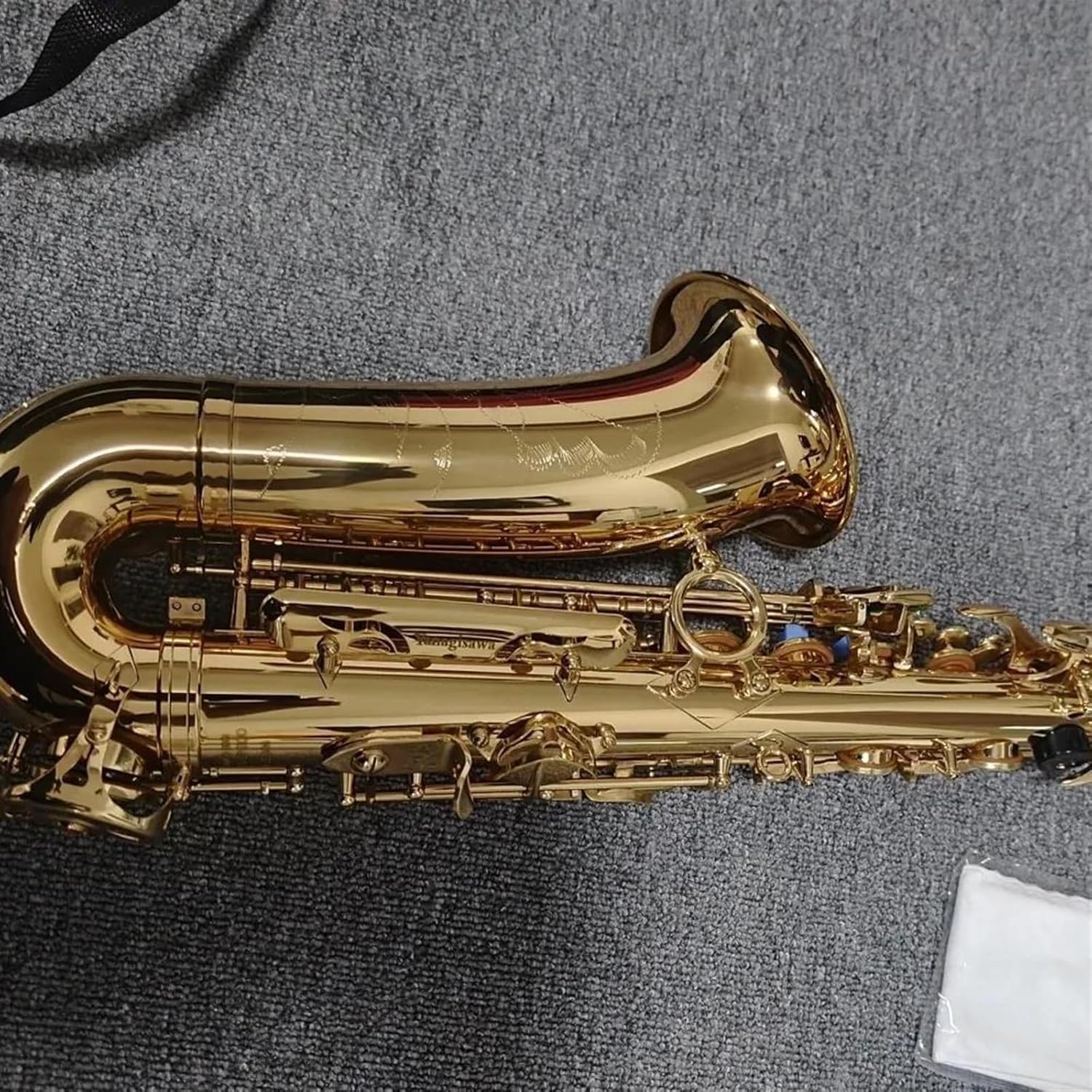 Gold Eb Tone Alto Saxophone Brass Shell Keys Japanese Craft Made Woodwind Jazz Instrument With Case (Color : Leather case)