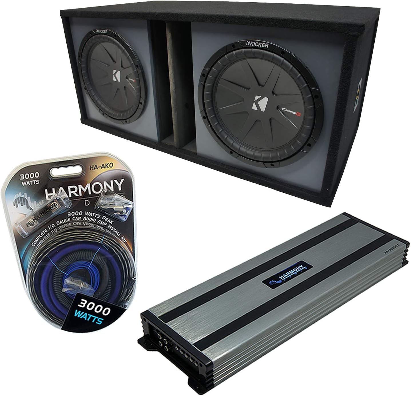 Harmony Audio Universal Car Stereo Paintable Ported Dual 12