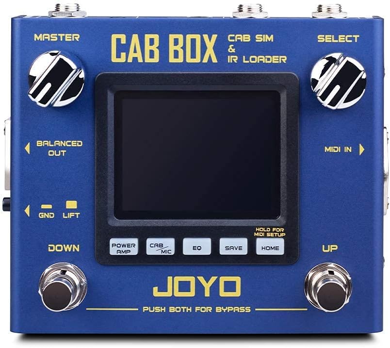 JOYO R-08 Cabinet Modeling Powe-amp Simulation Electric & Bass Guitar Pedal Bundle with DC 9V Power Supply (800mA -1A) AC Adapter